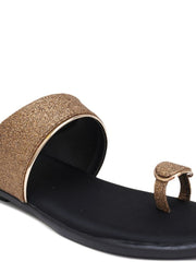 Embellished Retro Open Toe Flats
