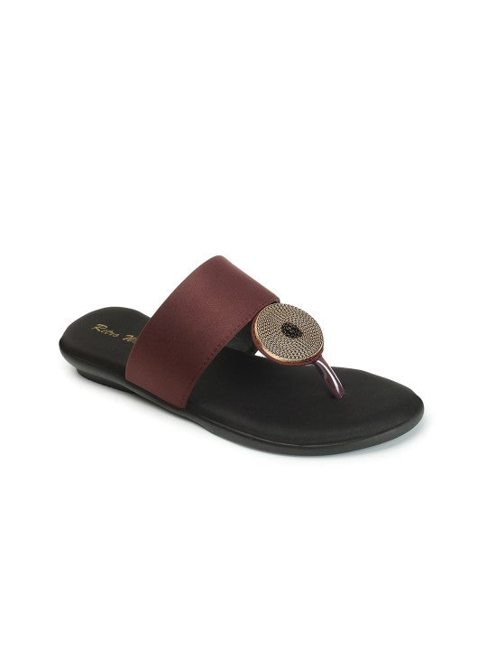 Embellished Retro Open Toe Flats-6