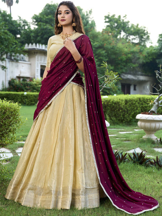 Ready to Wear Lehenga & Unstitched Blouse With Dupatta-9
