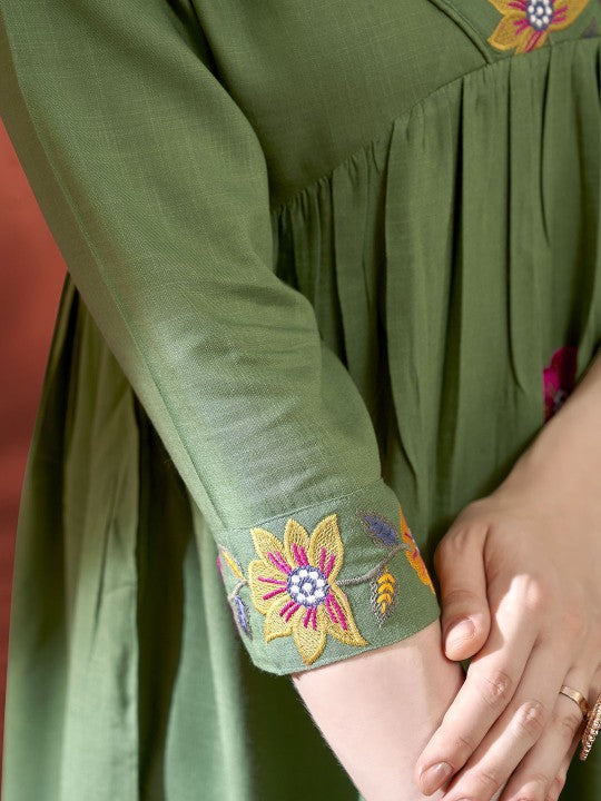 Embroidered Tunic With Palazzos Co-Ords