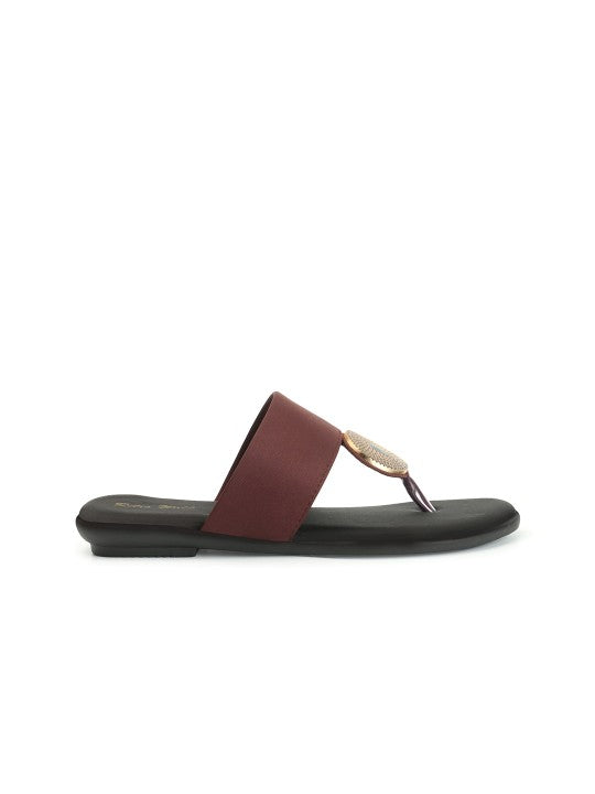 Embellished Retro Open Toe Flats-7