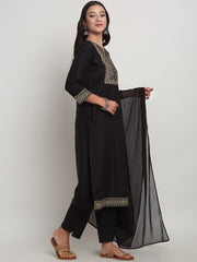 Raisin Women Stylish Rayon Kurta With Dupatta Set