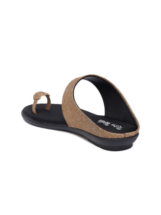 Embellished Retro Open Toe Flats