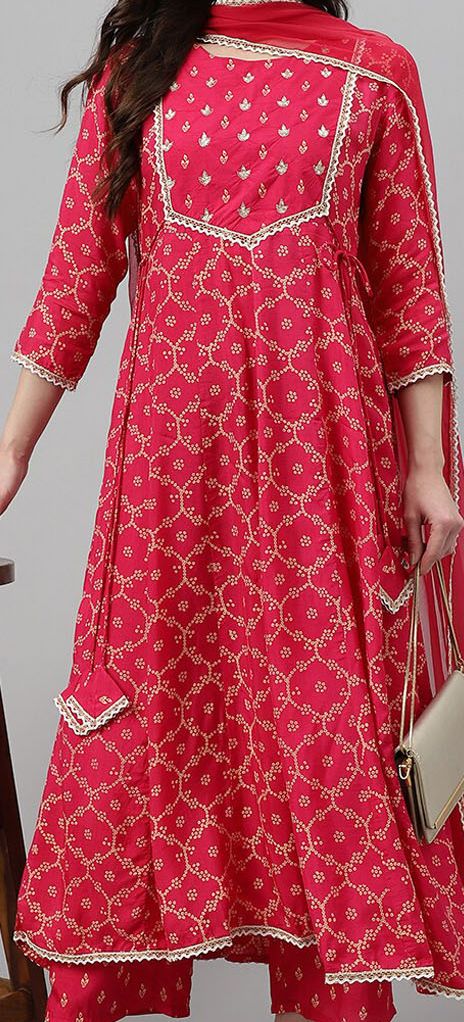 Ethnic Motifs Printed Sequinned Kurta with Palazzos & Dupatta-13