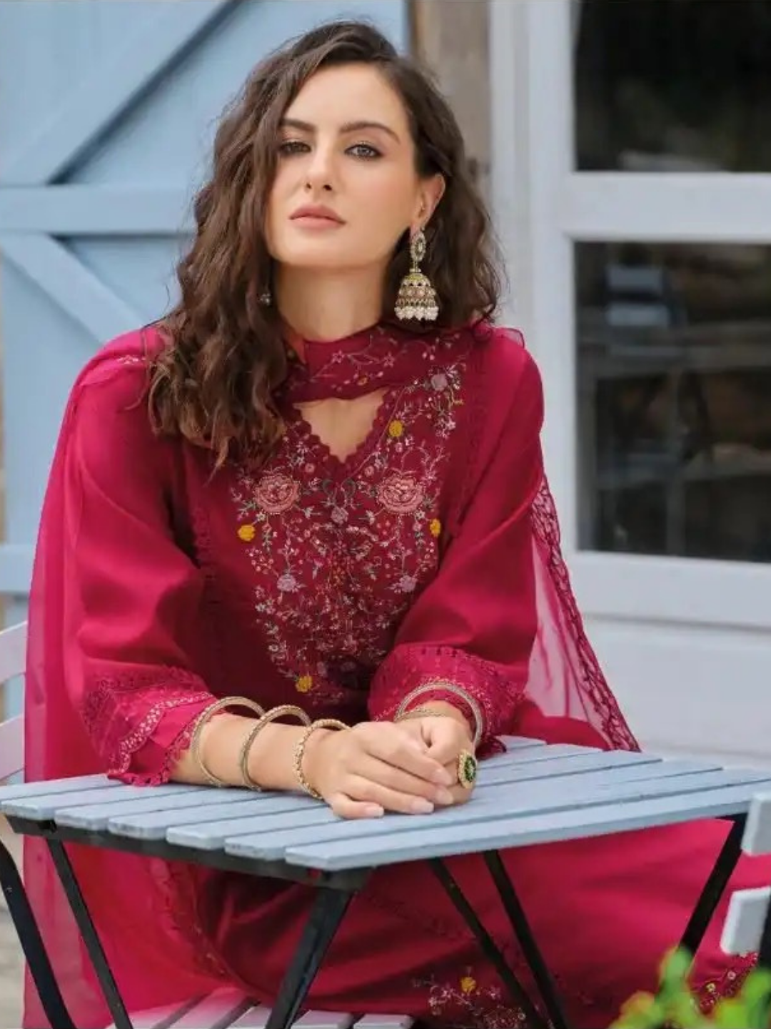 Women’s Shiddat Embroidered Kurta Set-7