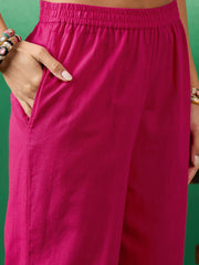 Pink Embroidered Shirt & Palazzo