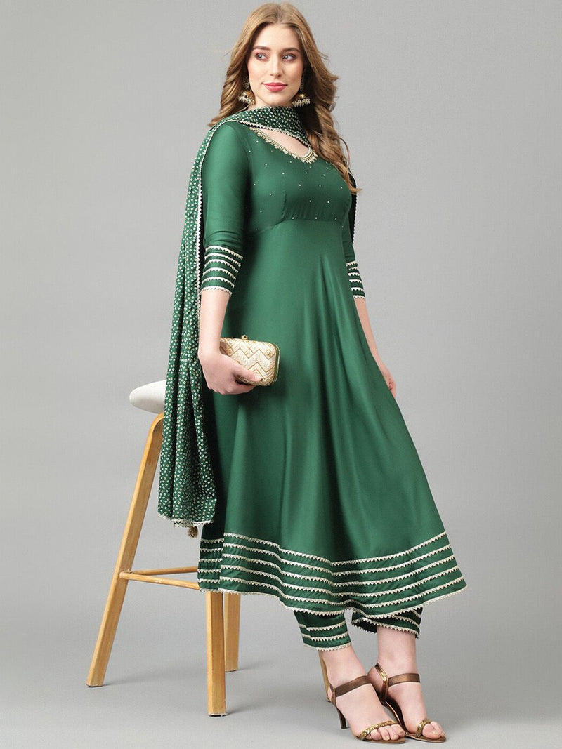 Women Regular Gotta Patti Kurta with Trousers & With Dupatta-30