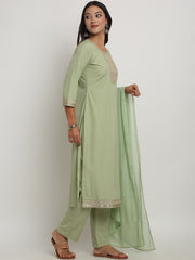 Green Sequence worked Premium Kurta Set