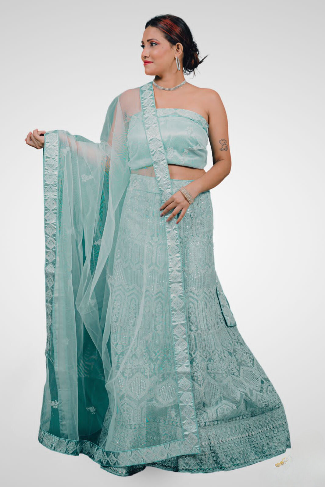 Floral Design Bridal Lehenga Choli-4