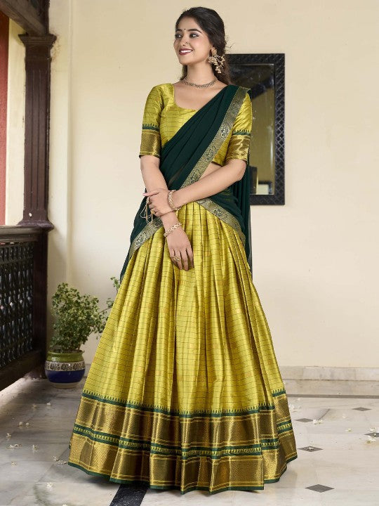 Ready to Wear Lehenga & Unstitched Blouse With Dupatta-1