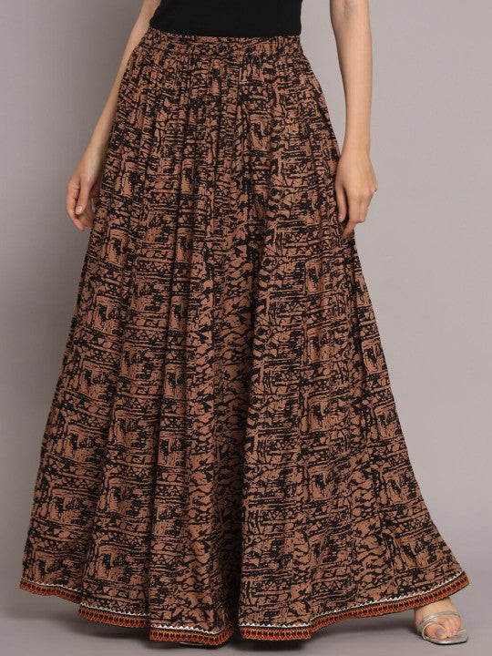 abstract printed maxi skirt-1
