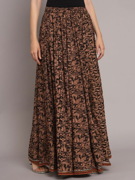 abstract printed maxi skirt-4