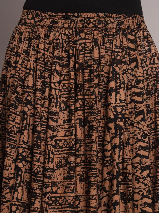Abstract Printed Maxi Skirts