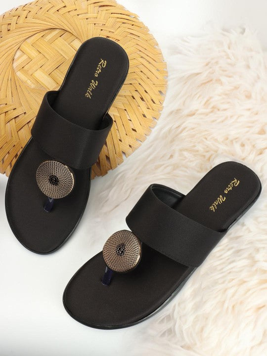 Embellished Retro Open Toe Flats-10