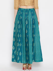 Ethnic Motifs Printed Flared Maxi Skirt