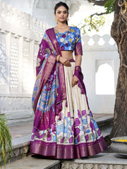 Printed Ready to Wear Lehenga & Unstitched Blouse With Dupatta