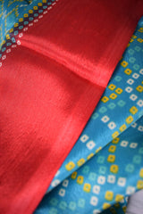 Coral Silk Multicolor Printed Saree