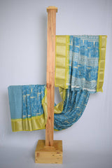 Coral Silk Multi Color Gradient Saree