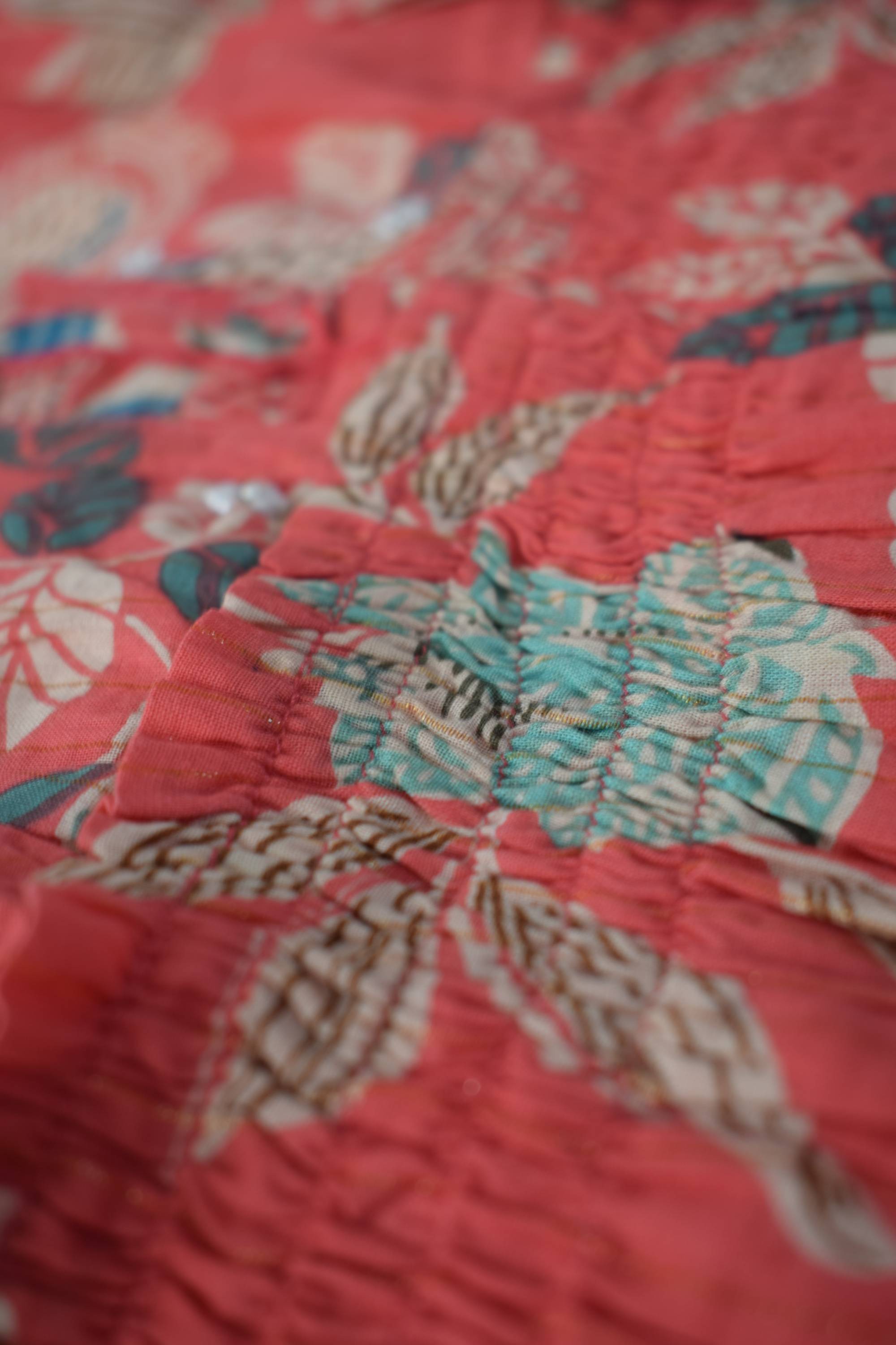 Floral Design Printed Maxi Dress