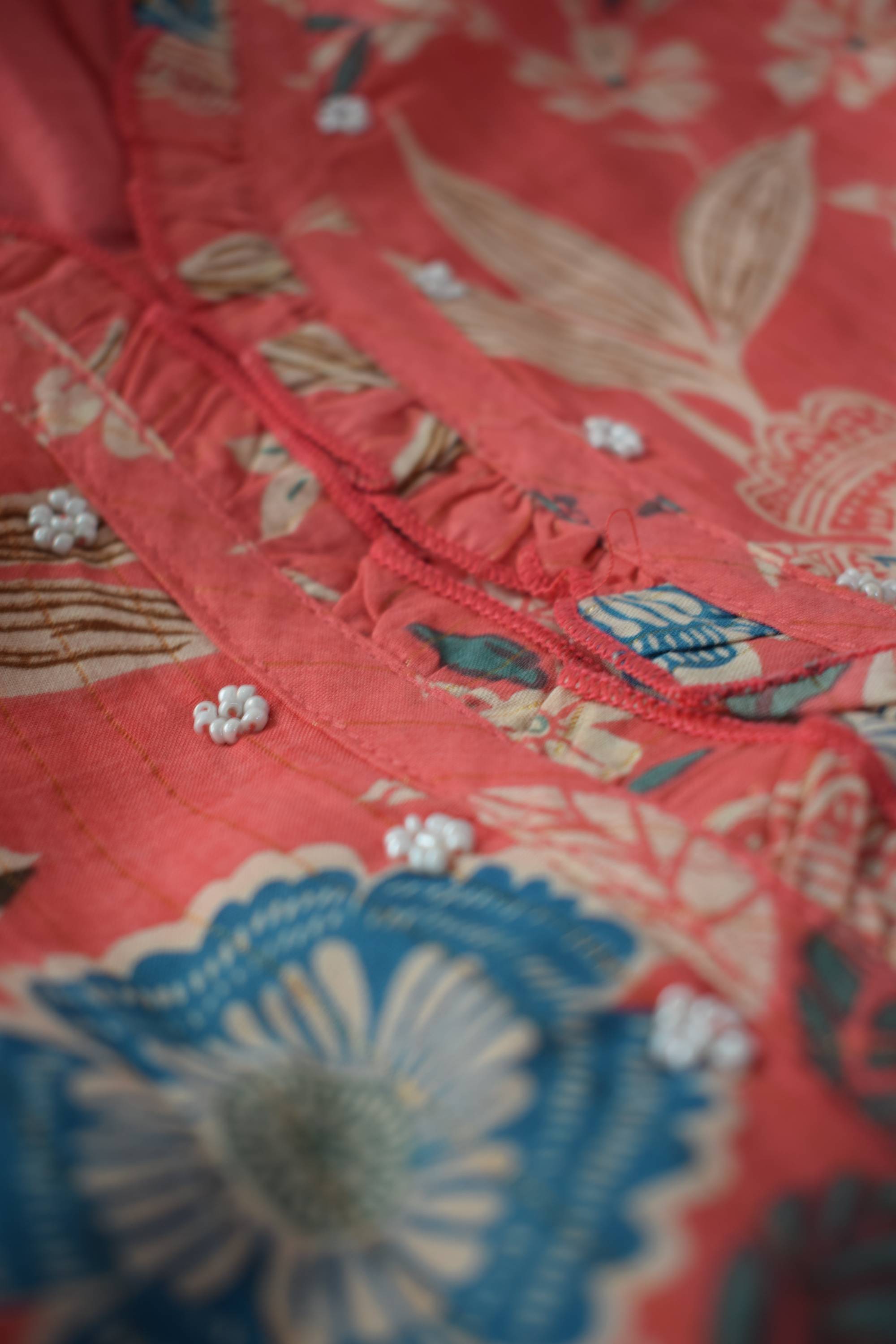 Floral Design Printed Maxi Dress