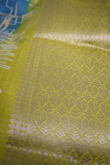 Coral Silk Multi Color Gradient Saree