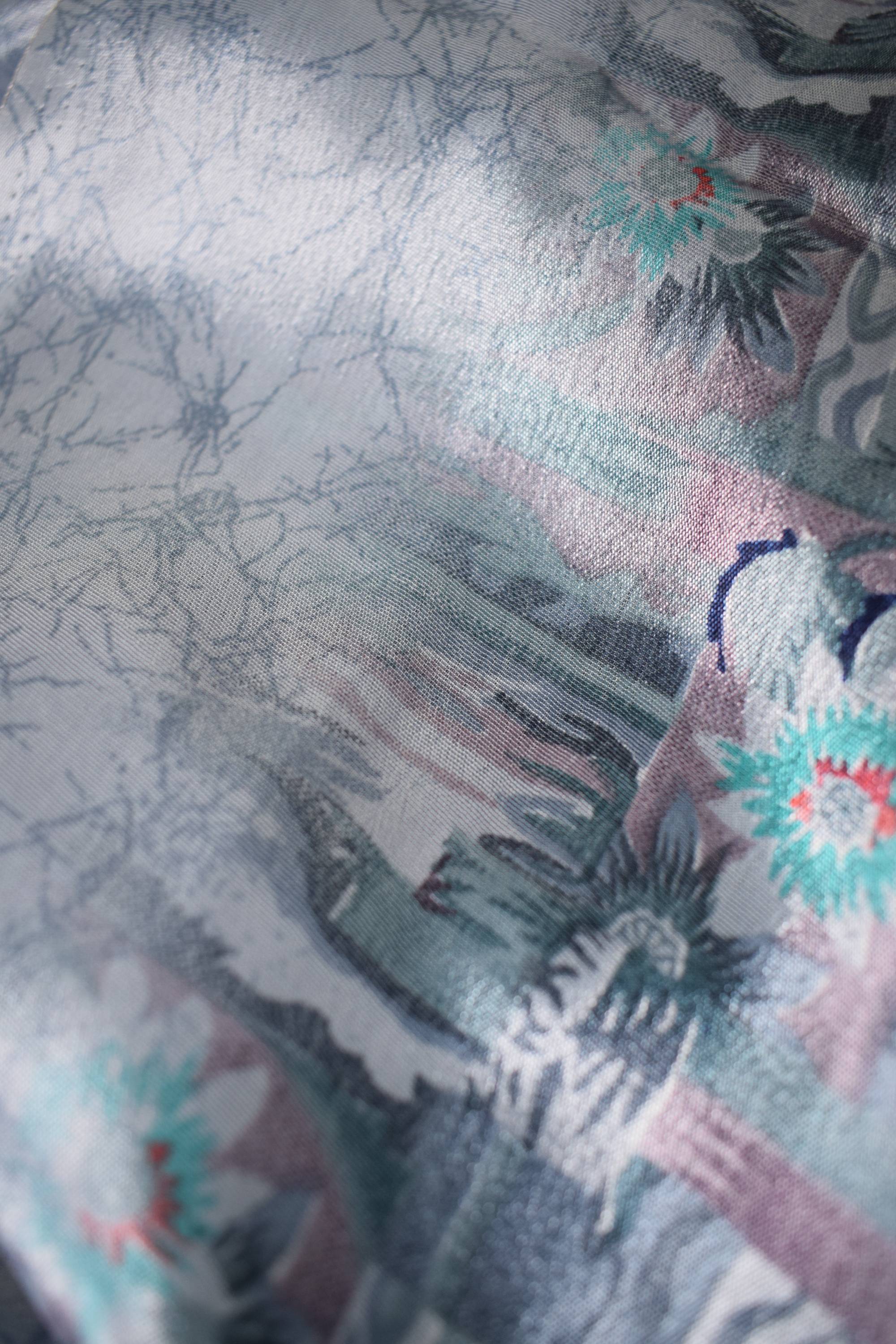 Floral Design Coral Silk Saree