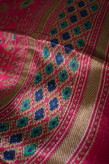 Coral Silk Printed Designer Saree
