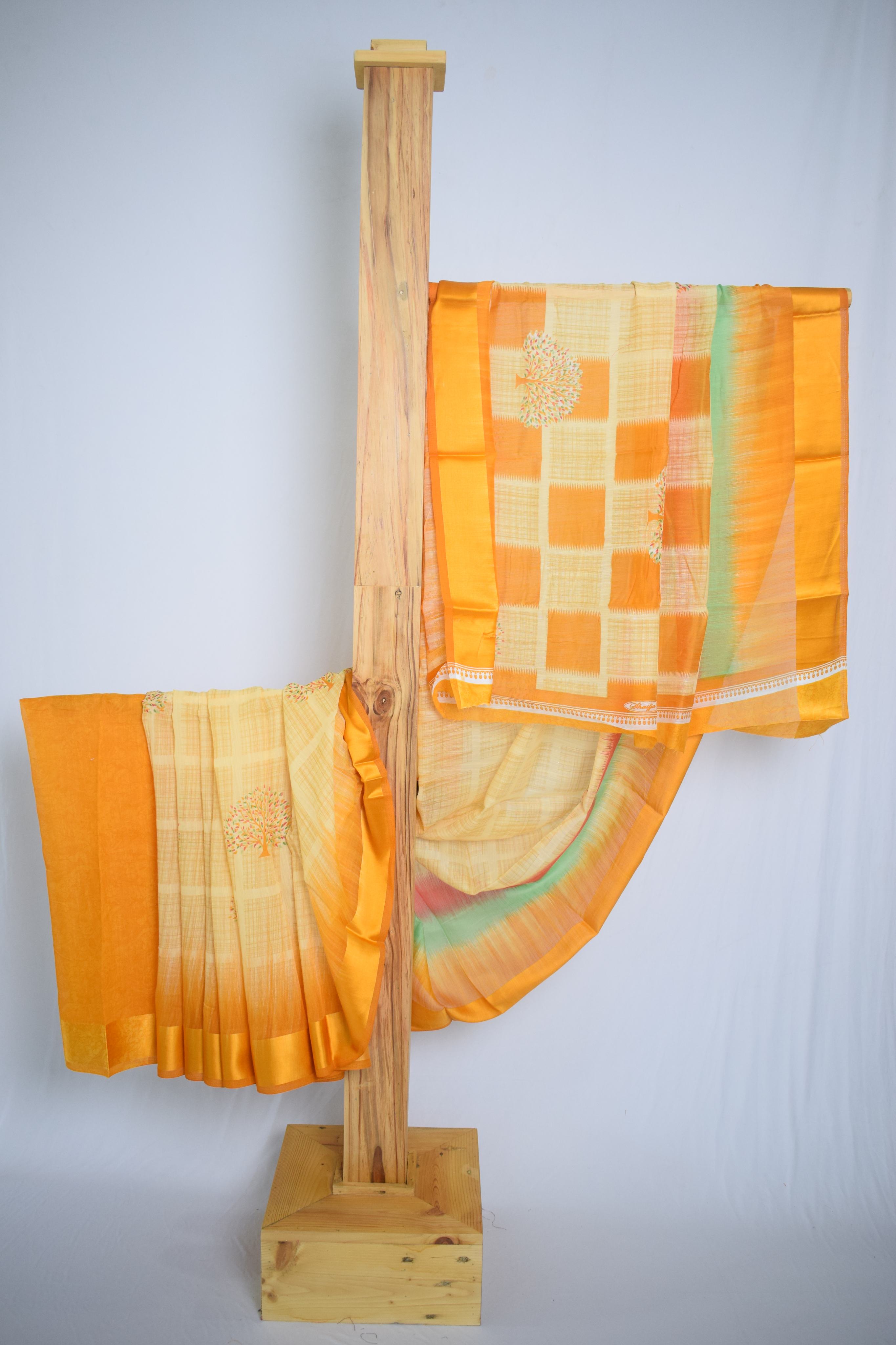 Vibrant Multicolor Cotton Silk Saree
