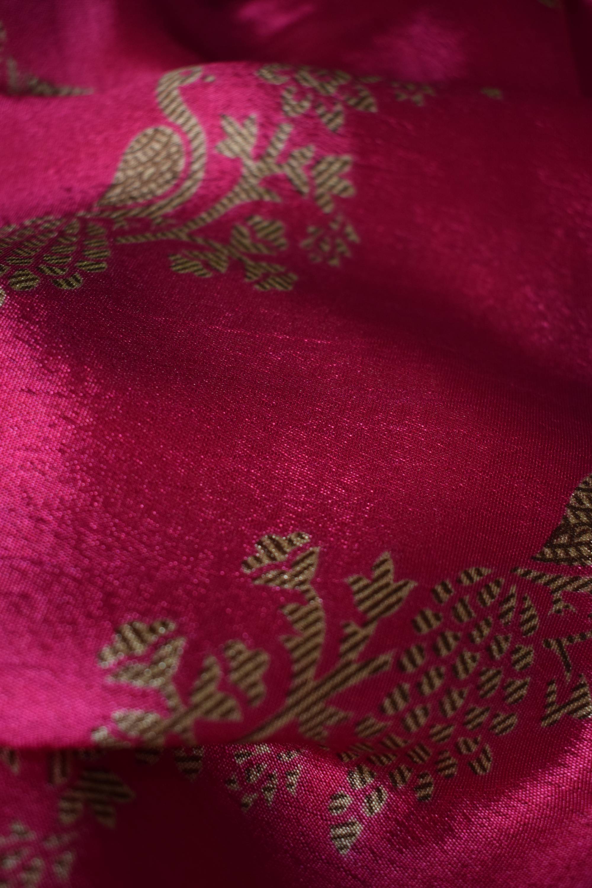 Coral Silk Printed Designer Saree