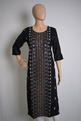 Black Sequence worked Kurti Top