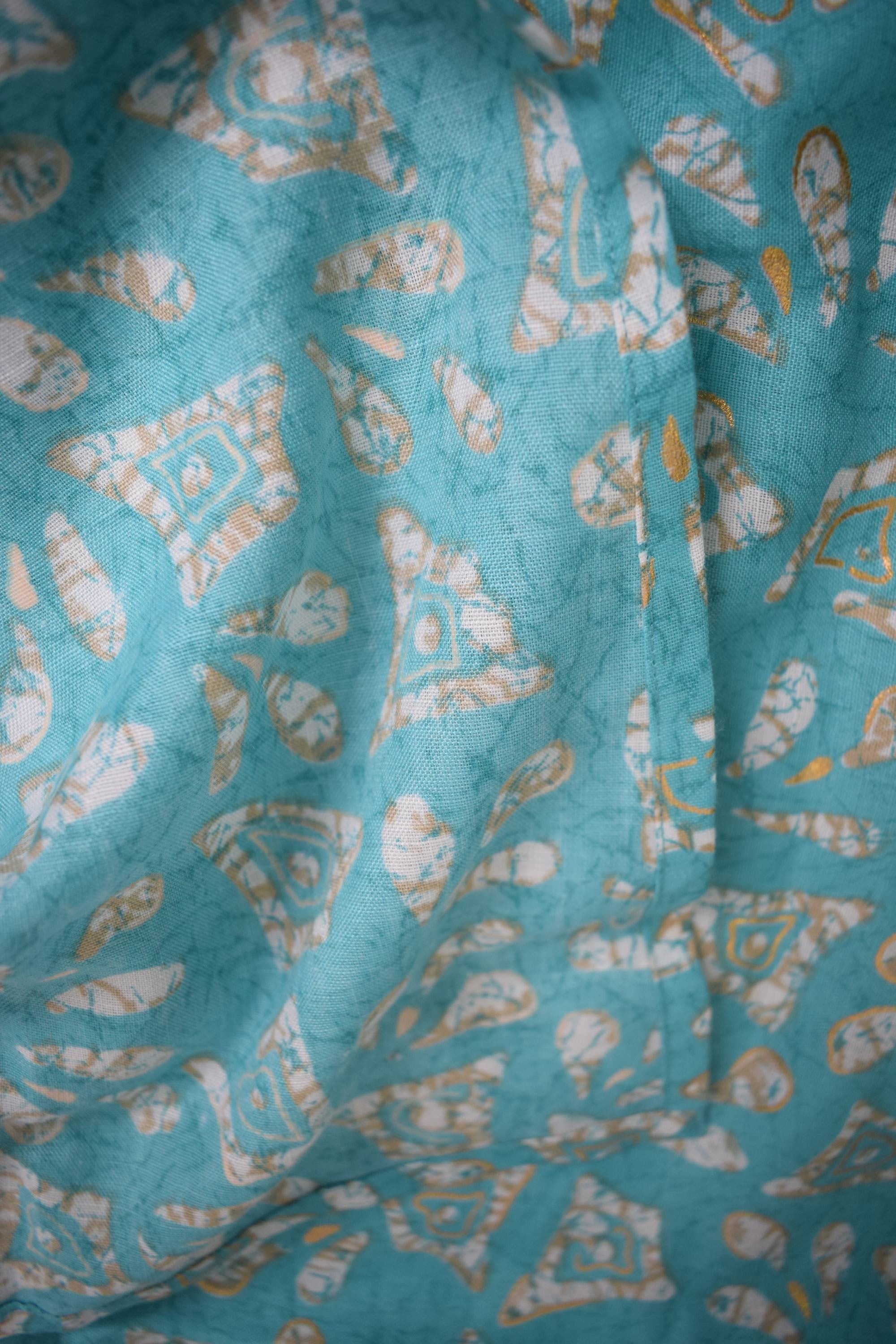 V-Neck Cotton Printed Design Kurta Set
