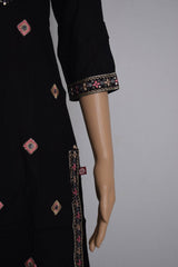 Black  Sequence worked Ethnic Kurti Top