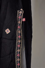Black  Sequence worked Ethnic Kurti Top