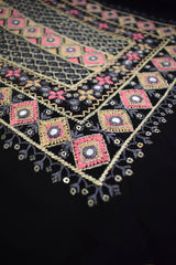 Black  Sequence worked Ethnic Kurti Top