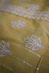 Yellow Embroidered Ethnic Kuti Top