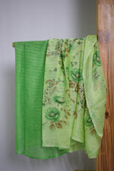 Floral Design Printed Crepe Saree