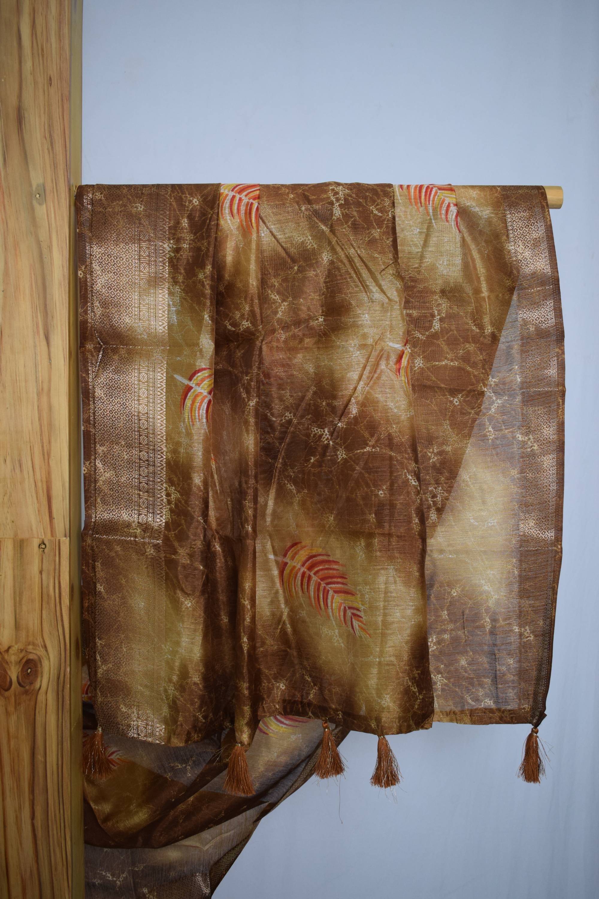 Cotton Silk Gold Work Designer Saree