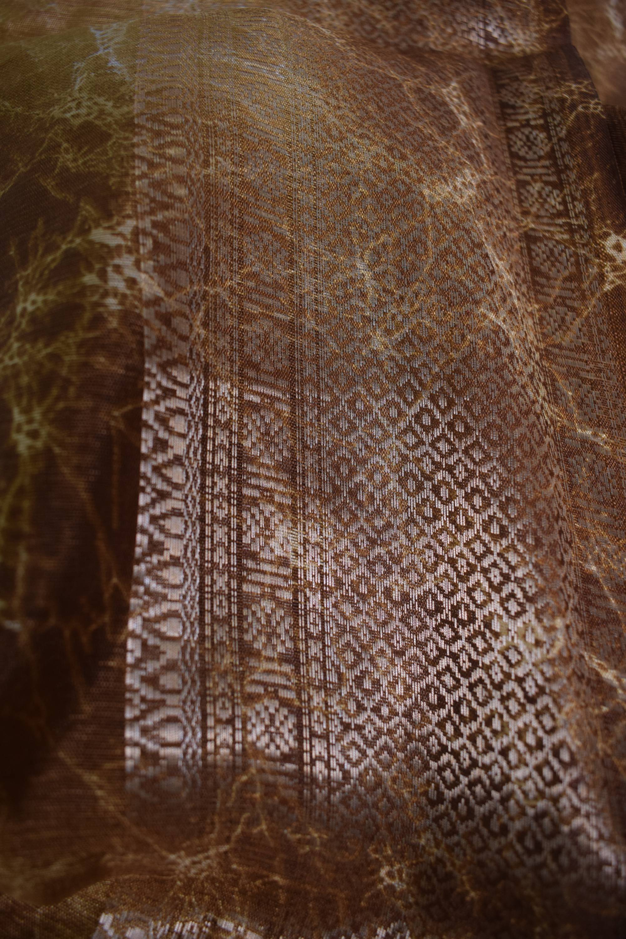Cotton Silk Gold Work Designer Saree