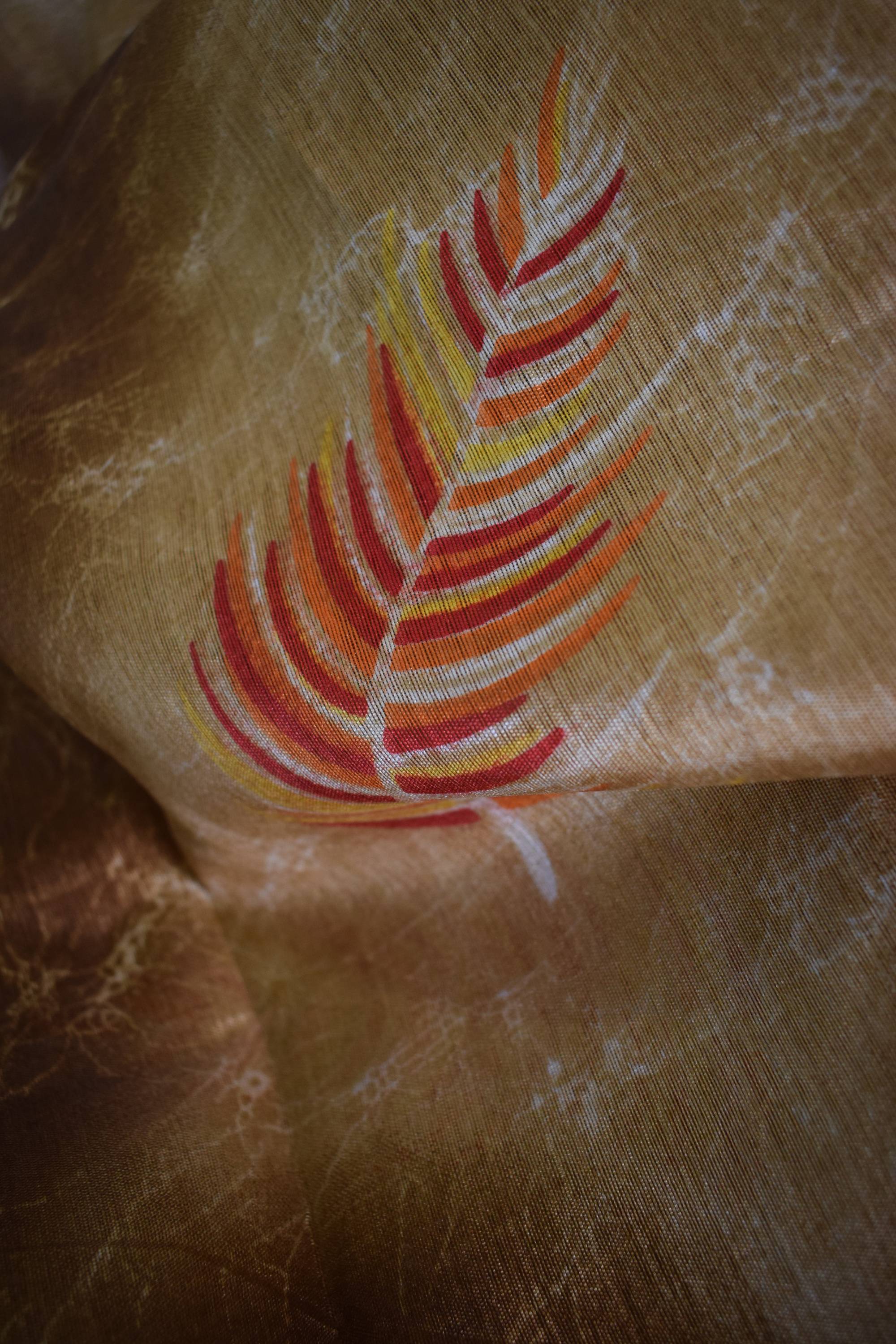 Cotton Silk Gold Work Designer Saree