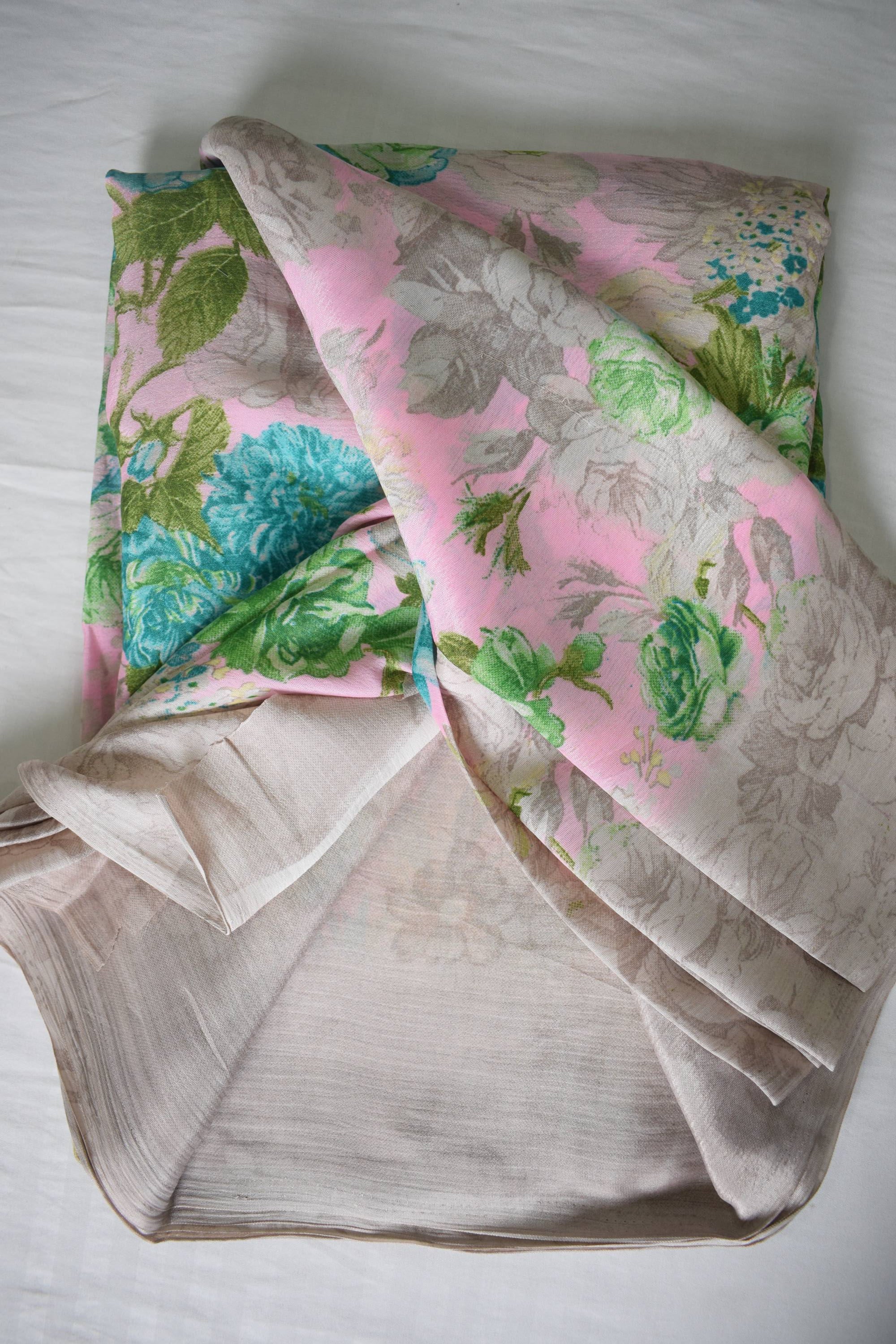 Coral Printed Multicolor Cotton Silk Saree