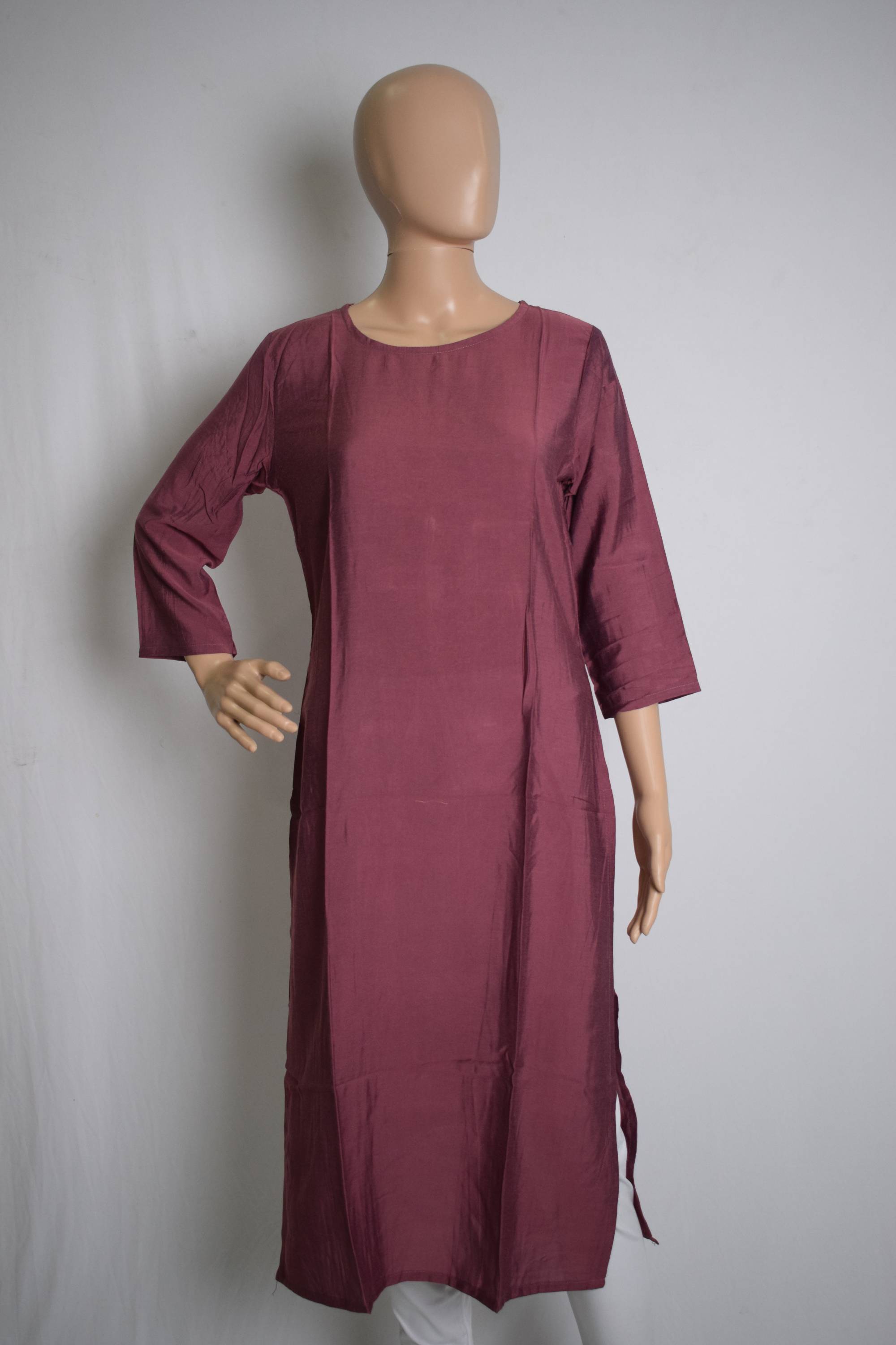 Soft Maroon Ethnic Kurti Top