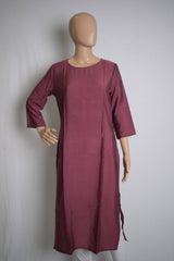 Soft Maroon Ethnic Kurti Top