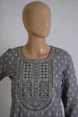 Grey Sequence worked Festive Kurti