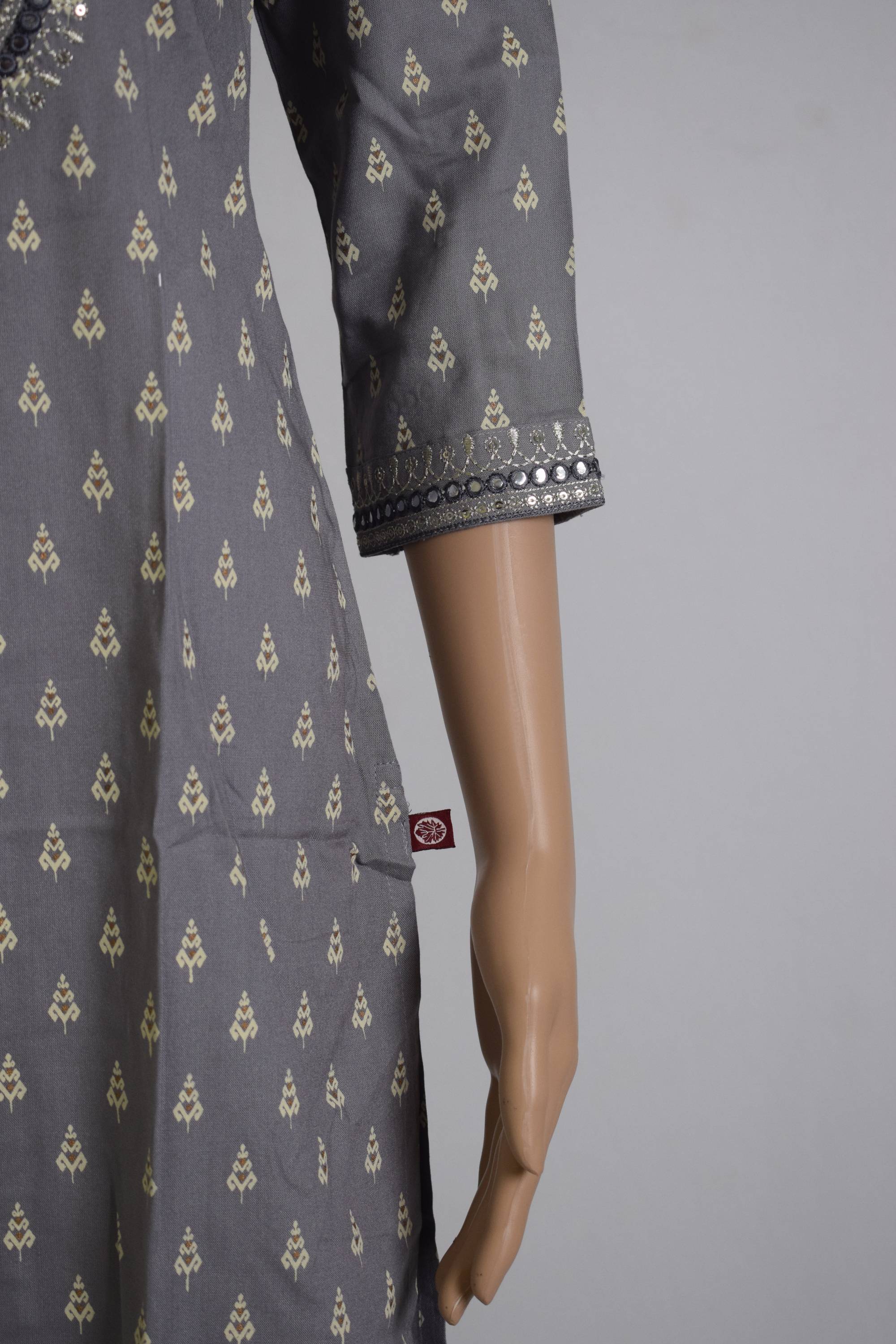 Grey Sequence worked Festive Kurti