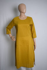Yellow Ethnic Kurti Top