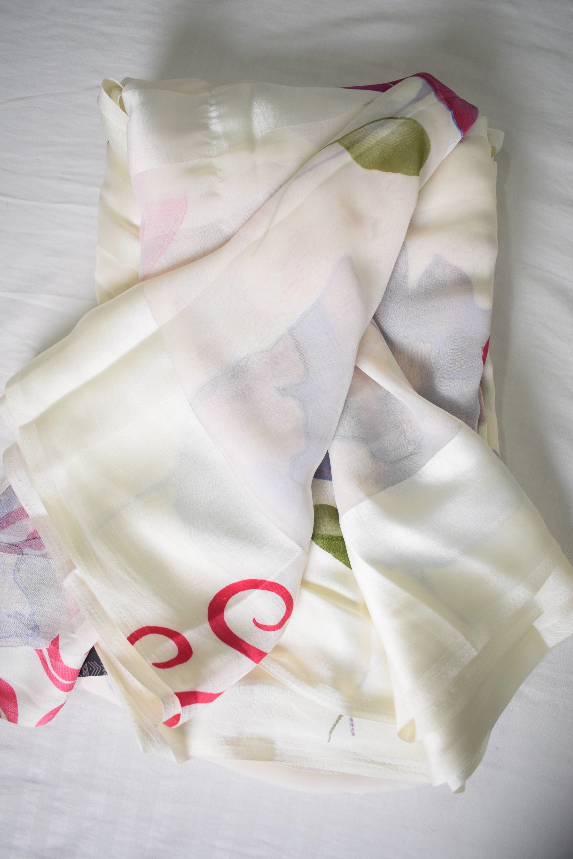 Floral Printed Soft Silk Saree