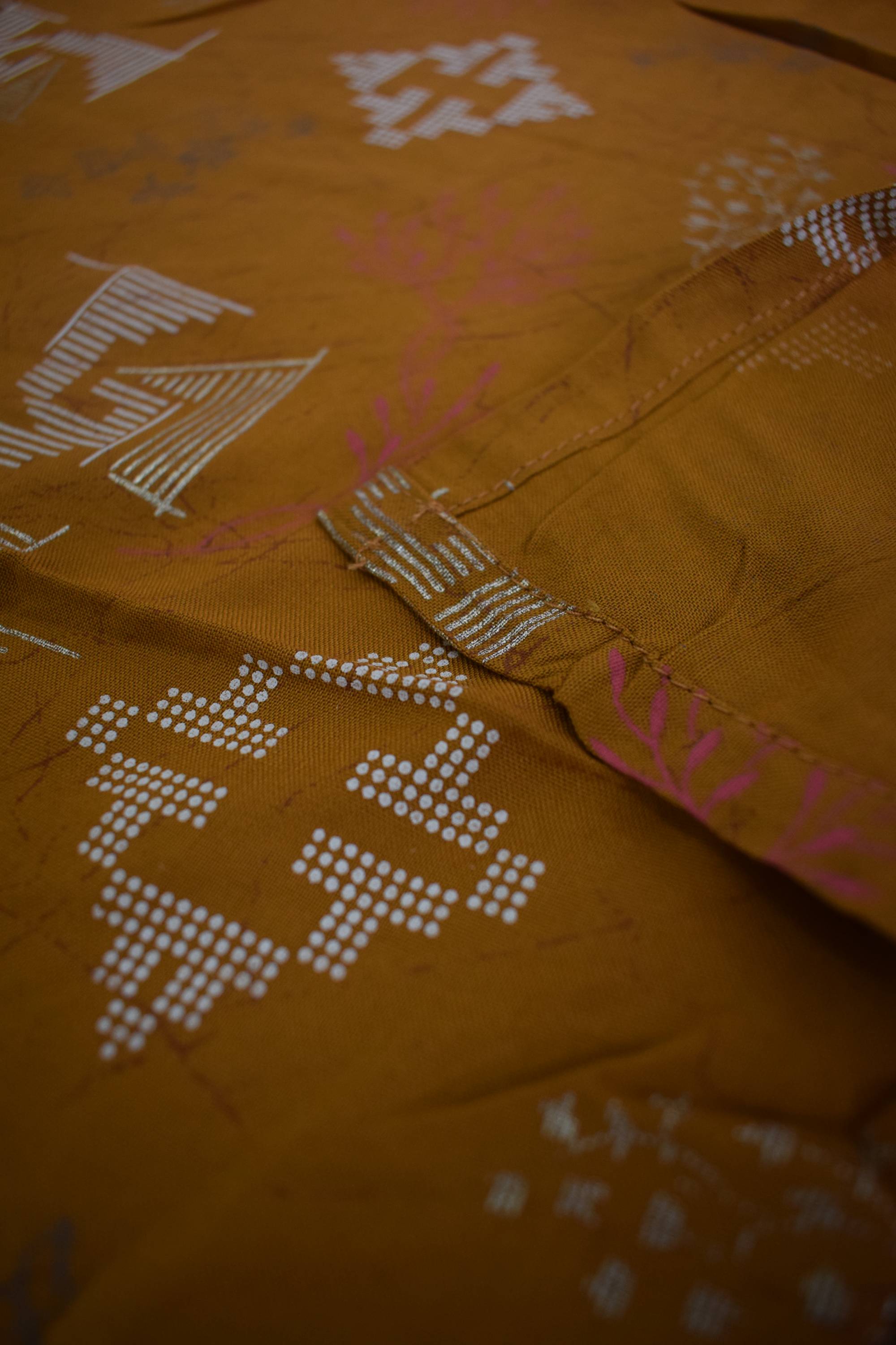 Orange Pure Cotton Kurti Top