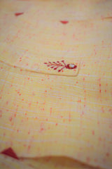 Yellow Pure Cotton Ethnic Kurti Top