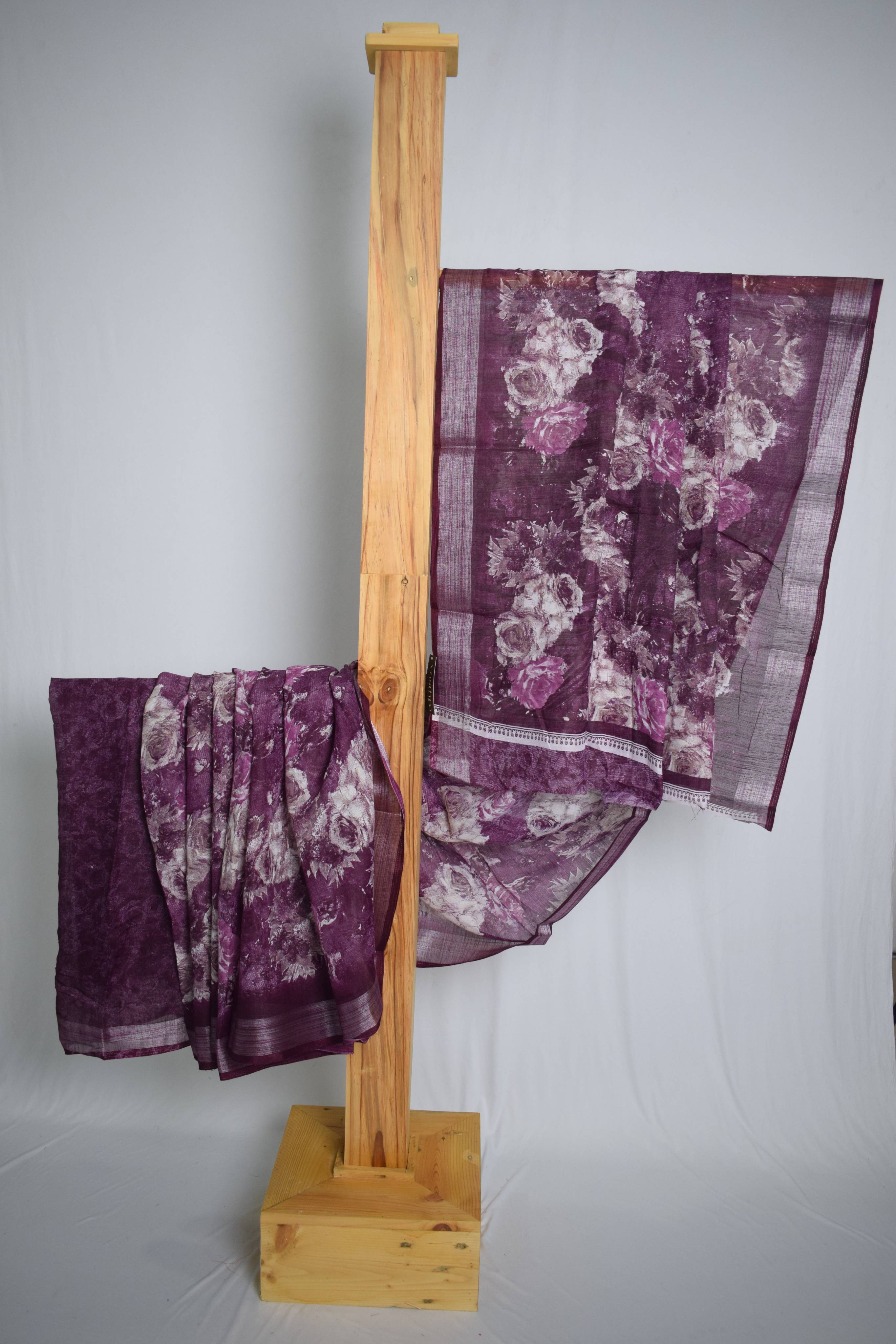 Floral Design Cotton Saree