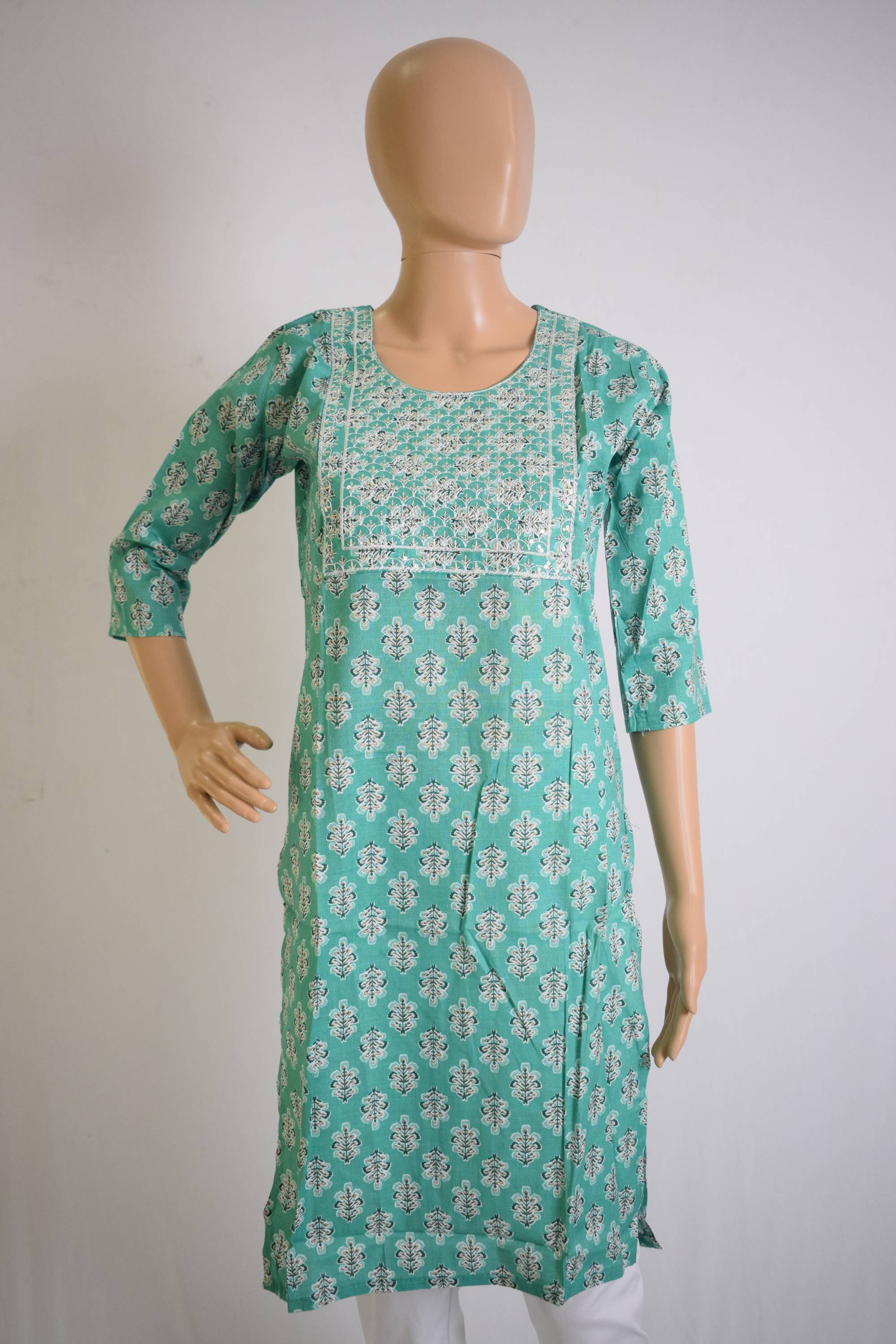 Sequenced Design Ethnic Kurti Top